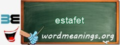 WordMeaning blackboard for estafet